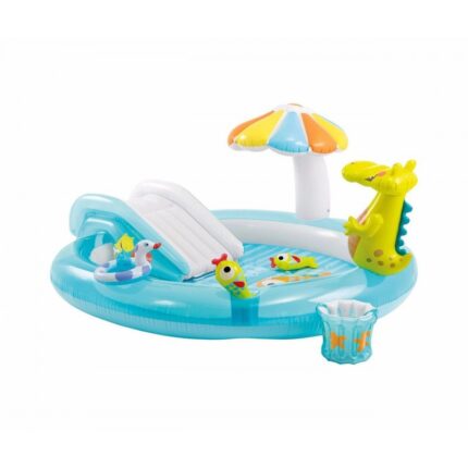 Piscina gonflabila cu tobogan Intex Gator Play Center 160 litri 201 x 170 x 84 cm