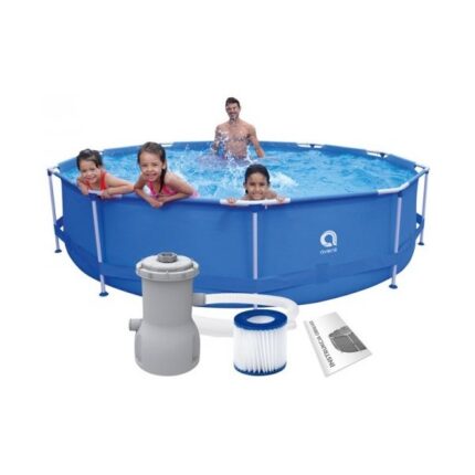 Piscina rotunda cu cadru metalic filtru si pompa incluse 6125L 360x76 cm Avenli MP17799