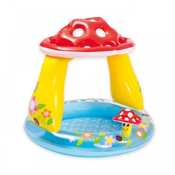 Piscina gonflabila copii Intex baby Ciupercuta multicolor 45 litri 102 x 89 cm