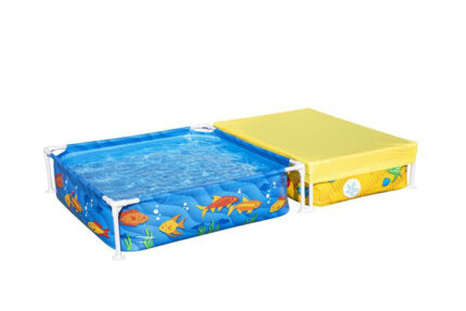 Piscina patrata My First Frame cu groapa de nisip 213 x 122 x 305 cm