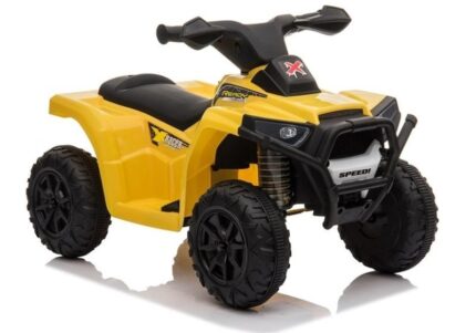 ATV Quad electric pentru copii XH116 LeanToys 5703 galben-negru