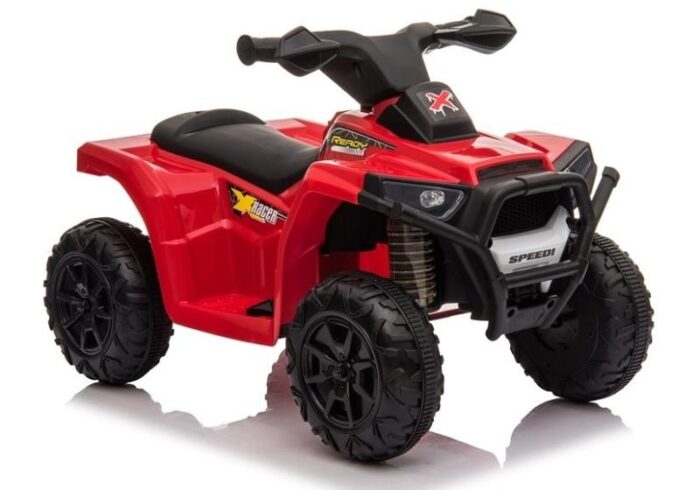 ATV Quad electric pentru copii XH116 LeanToys 5704 rosu-negru