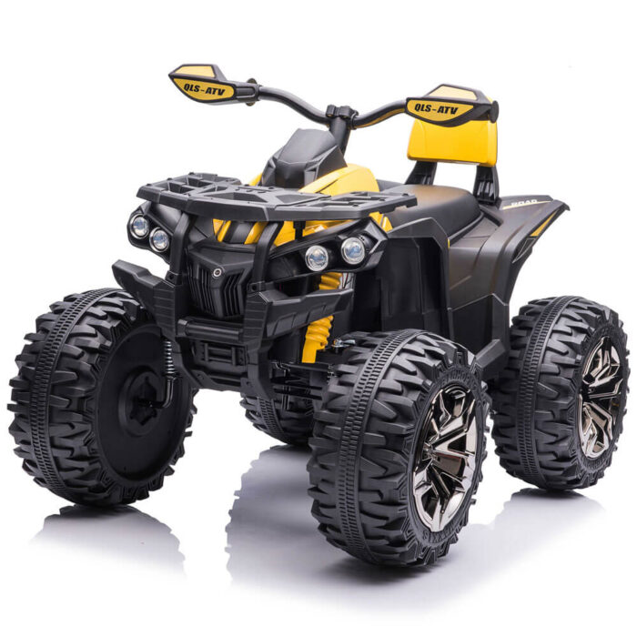 ATV electric 4 x 4 QLS-3288 pentru copii galben