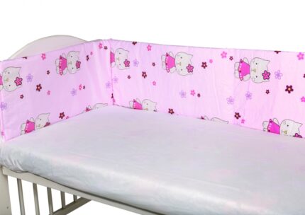 Aparatori laterale pentru pat Kitty Pink