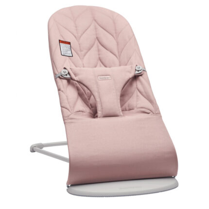 Balansoar BabyBjorn Bliss Dusty Pink din tesatura matlasata cu aspect delicat de petala