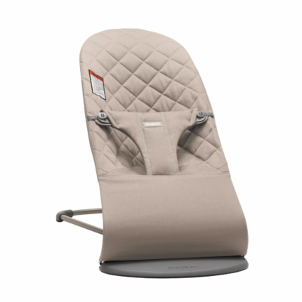 Balansoar BabyBjorn Bliss Sand Grey din tesatura matlasata cu aspect Clasic