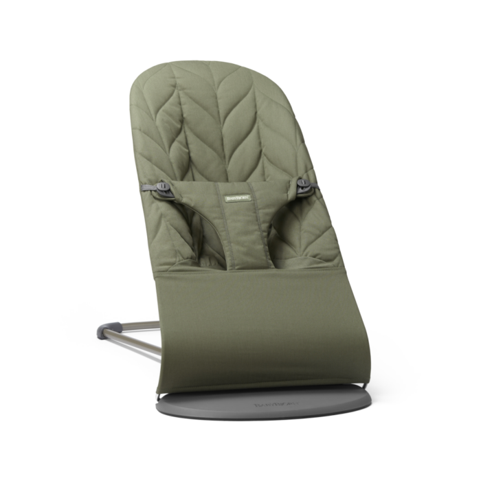 Balansoar Bliss BabyBjorn Dark Green cu aspect delicat de petala tesatura matlasata