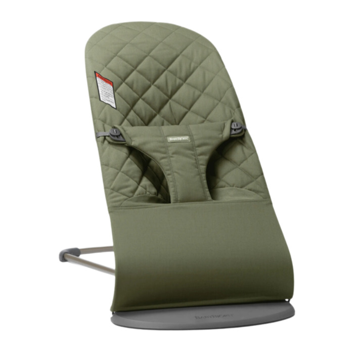 Balansoar Bliss BabyBjorn Dark Green din tesatura matlasata cu aspect Clasic