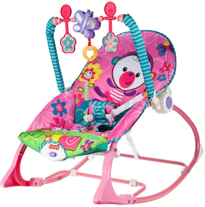 Balansoar multifunctional cu vibratii Pink Monkey