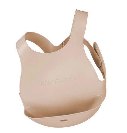 Baveta Flexi Bib Minikoioi 100 premium silicone bubble beige