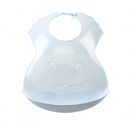 Baveta Thermobaby Soft Baby din plastic bleu