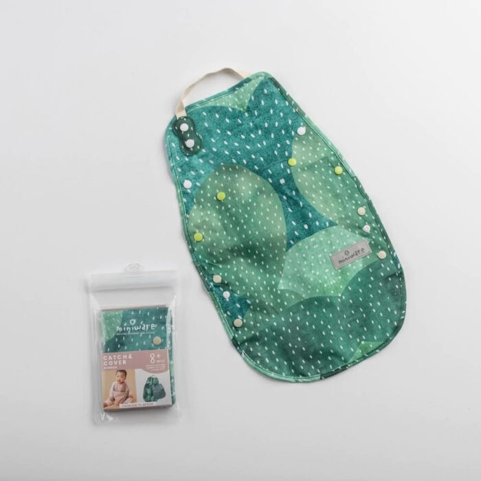 Baveta bebelusi 2 in 1 Miniware Catch Cover Prickly Pear