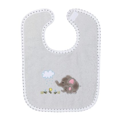 Baveta bumbac 25x32 cm Elephant grey Fillikid