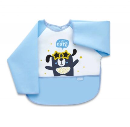 Baveta cu maneci si buzunar BabyJem Polly Bib Blue