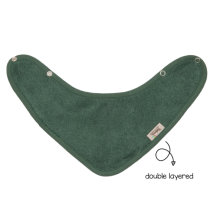 Baveta textila cu doua straturi tip bandana din bambus Aspen Green