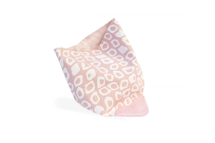 Baveta tip bandana cu jucarie dentitie BabyJem Rose