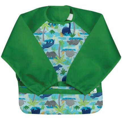 Bavetica Aqua Dino Jungle multifunctionala cu maneci lungi Green Sprouts 12-24 luni