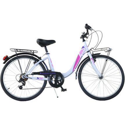 Bicicleta Dino Bikes 24 inch City Summertime alb