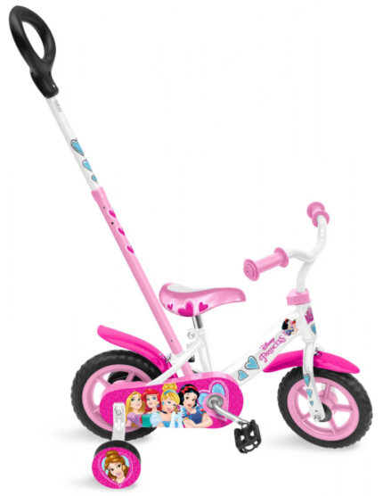 Bicicleta Stamp Disney Princess 10 inch cu bara de impins