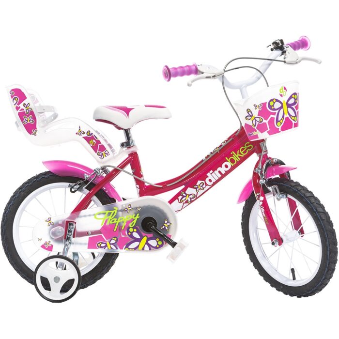 Bicicleta copii Dino Bikes 14 inch Flappy fuchsia