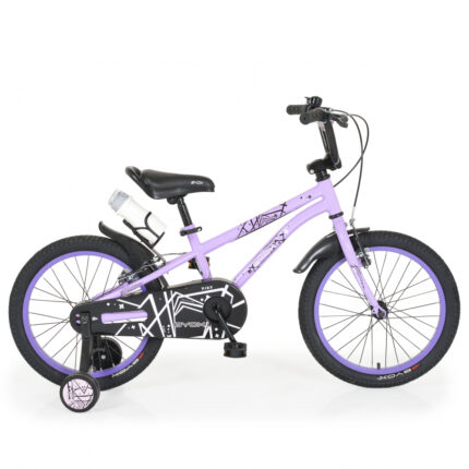 Bicicleta cu roti ajutatoare Byox Pixy Violet 18 inch