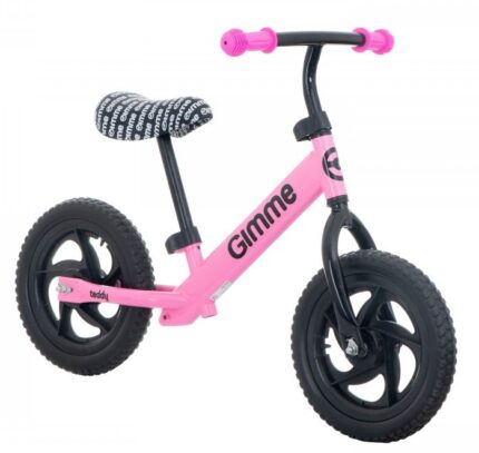 Bicicleta fara pedale 11 inch Teddy Pink