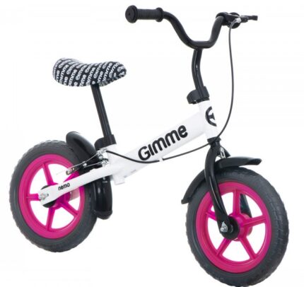 Bicicleta fara pedale 11 inch cu frana Nemo Pink