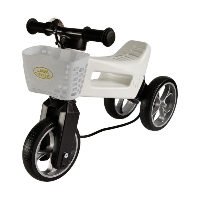 Bicicleta fara pedale 2 in 1 Funny Wheels Rider SuperSport Jawa White Exclusiv