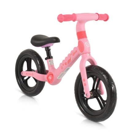 Bicicleta fara pedale Byox cu sa reglabila si suport picioare Dino Pink