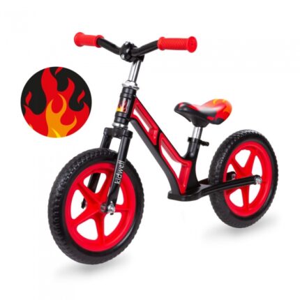 Bicicleta fara pedale Kidwell cu cadru din magneziu Comet Black Red