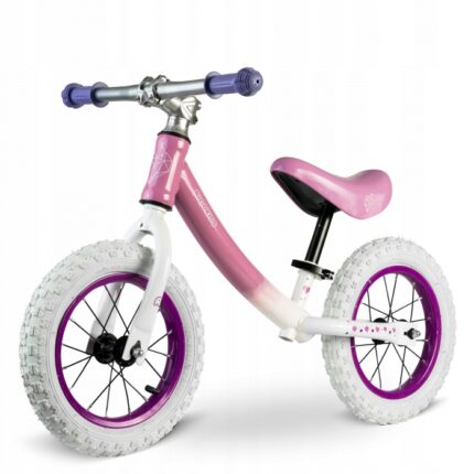 Bicicleta fara pedale Ricokids 760102 alb - roz