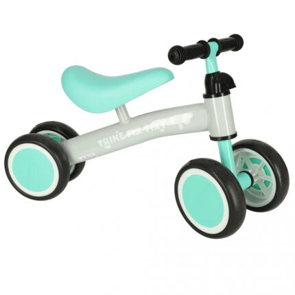 Bicicleta fara pedale cu 4 roti Fix Tiny Verde menta