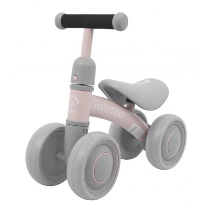 Bicicleta fara pedale cu 4 roti din plastic SporTrike roz