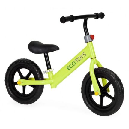 Bicicleta fara pedale cu roti din spuma Eva Ecotoys JM 763 Verde