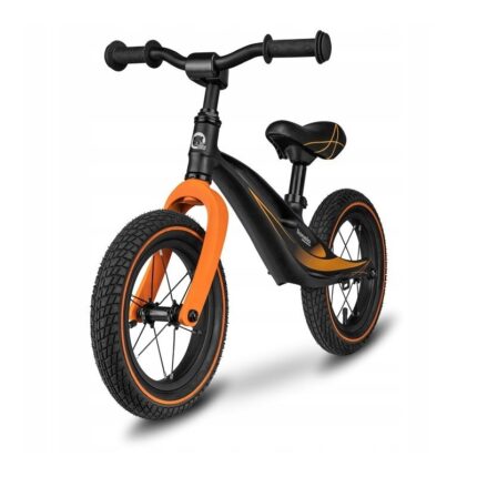 Bicicleta usoara Bart Air fara pedale roti gonflabile reglabila 12 inch negru Lionelo