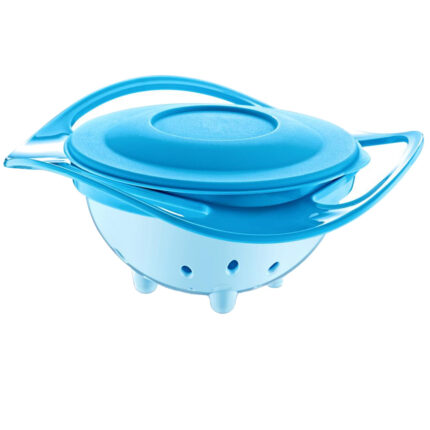 Bol multifunctional cu capac si rotire 360 grade Amazing Bowl Blue