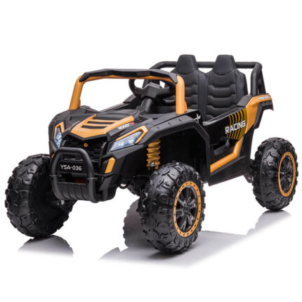 Buggy UTV electric copii 4 x 4 A036 doua locuri galben