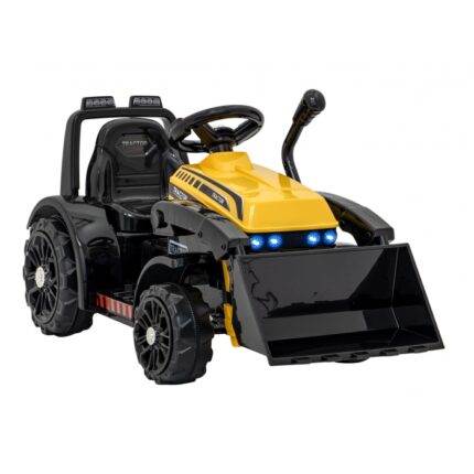 Buldozer electric 6V cupa mobila 86x40x42 cm galben