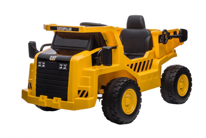 Camion electric 12V cu 2 motoare si telecomanda CAT Caterpillar Yellow