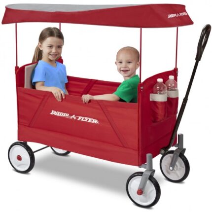 Carucior pliabil de tractat cu baldachin Radio Flyer EZ Fold Wagon