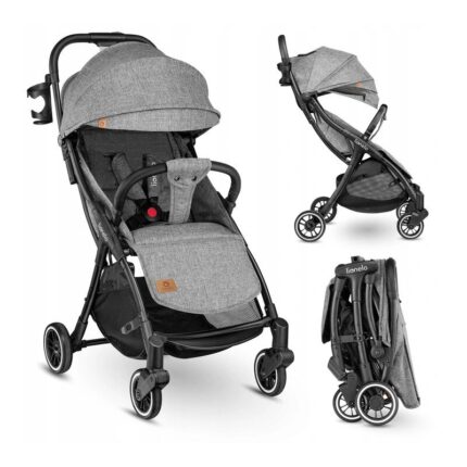 Carucior sport Lionelo Julie One 0-22 kg pliere compacta pentru avion gri