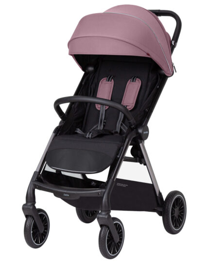 Carucior sport cu roti de cauciuc pliere automata protectie UV 50 Carrello Delta Rose Pink