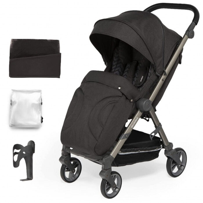 Carucior sport pliabil Skiddou Mell Onyx ultracompact pentru calatorii Negru