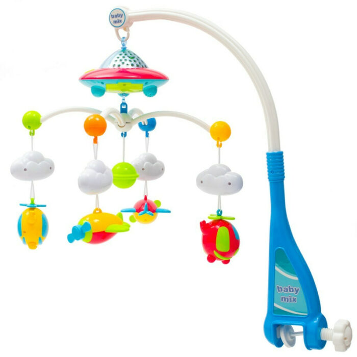 Carusel muzical Baby Mix pentru patut bebelusi Blue