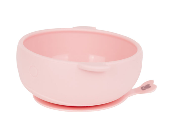 Castron din silicon KikkaBoo cu ventuza Whale Pink