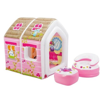 Casuta de joaca gonflabila Intex Princess play house 124 x 109 x 122 cm