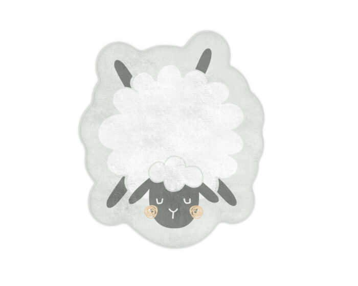 Covor 90x77cm pentru camera copii KikkaBoo Sleepy Sheep