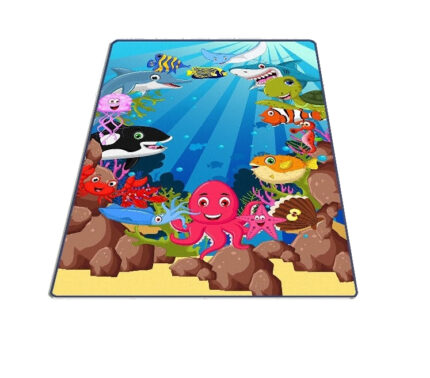 Covor antiderapant pentru copii Aquarium 150x200 cm