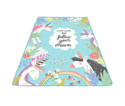 Covor antiderapant pentru copii Cute Unicorn 150x200 cm