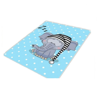 Covor antiderapant pentru copii Elephant Sleep 150x200 cm